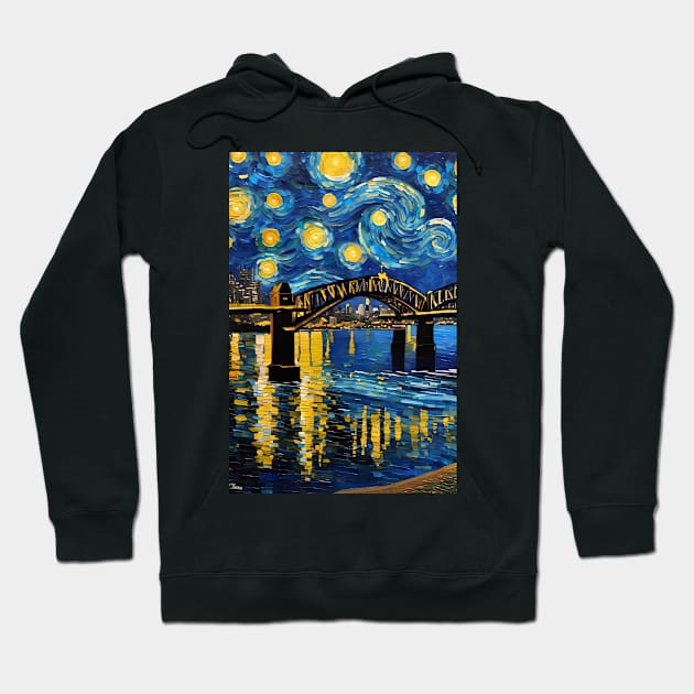 Vincent van Gogh starry night style Sydney Hoodie by Spaceboyishere